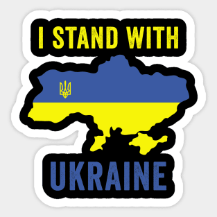 I Stand With Ukraine, Ukraine Map Sticker